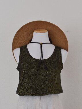Vintage 80s Dark Metallic Tank‎ Top by CERVELLE